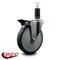 Service Caster 6'' Thermoplastic Rubber Swivel 1-1/4'' Expanding Stem Caster with Brake SCC-EX20S614-TPRB-PLB-114 - alternate 3